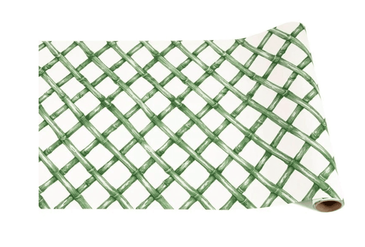 Green Lattice Runner - Veranda Cafe & Mercantile