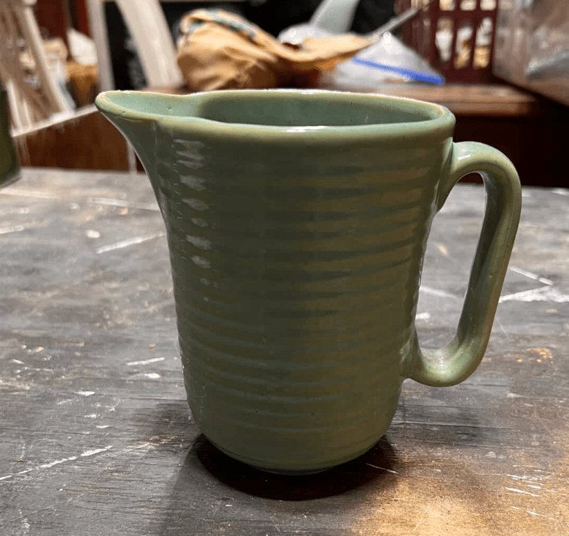 Green USA ribbed pitcher - Veranda Cafe & Mercantile