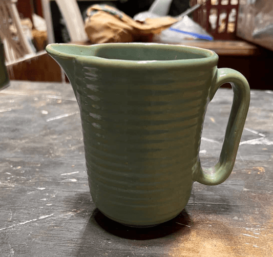 Green USA ribbed pitcher - Veranda Cafe & Mercantile