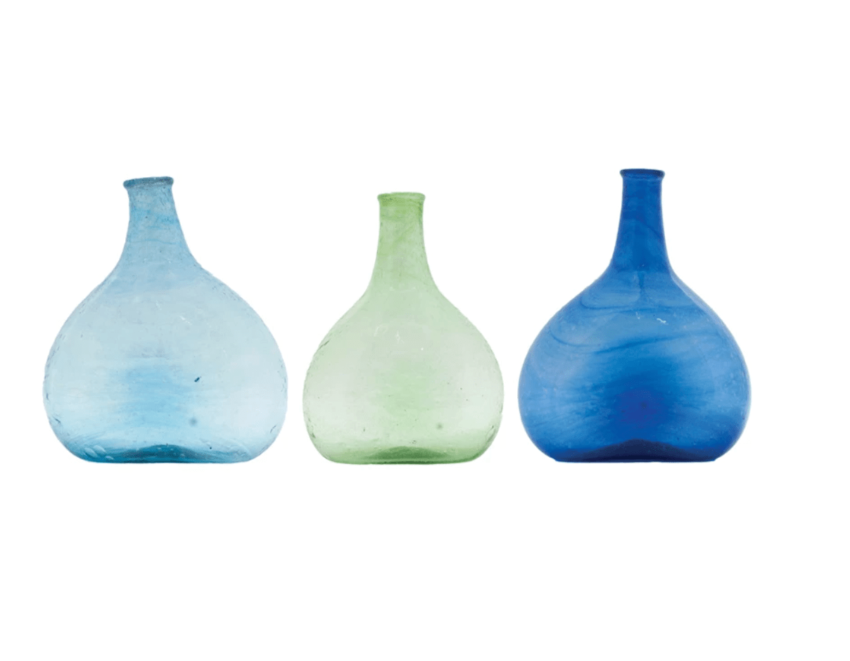 Hand - Blown Seeded Glass Vase - Veranda Cafe & Mercantile