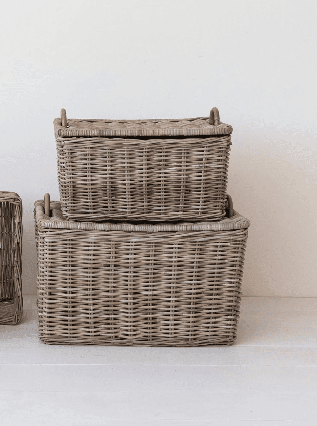 Hand - Woven Rattan Trunk w/ Handles - Veranda Cafe & Mercantile