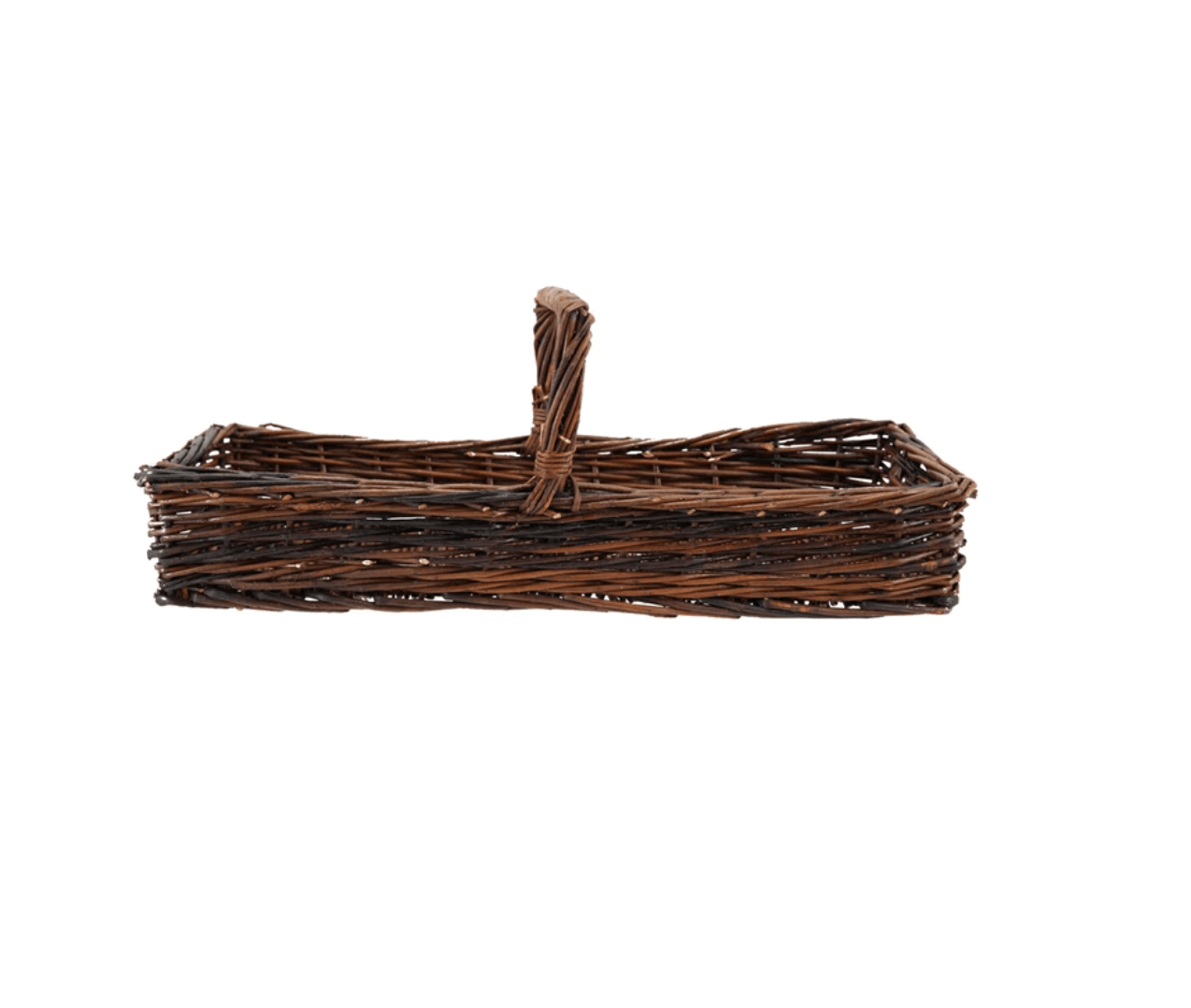Hand - Woven Reed Basket with Handle - Veranda Cafe & Mercantile