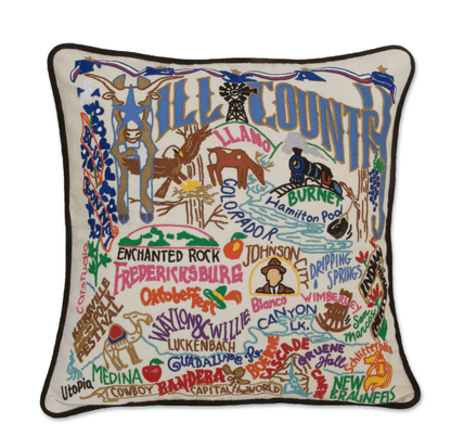 Hill Country Hand - Embroidered Pillow - Veranda Cafe & Mercantile