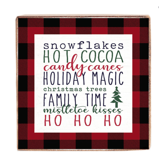 Holiday Favorites Wood Block - Veranda Cafe & Mercantile