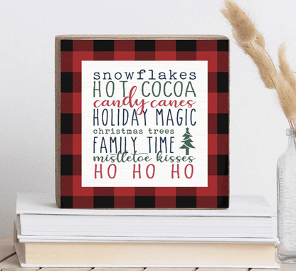 Holiday Favorites Wood Block - Veranda Cafe & Mercantile