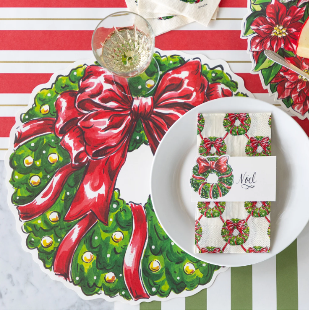 Holiday Wreath Guest Napkin - Veranda Cafe & Mercantile