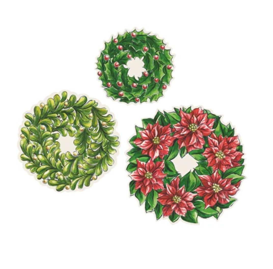 Holiday Wreath Serving Paper Set - Veranda Cafe & Mercantile