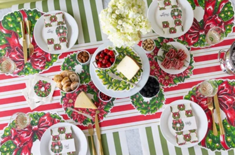 Holiday Wreath Serving Paper Set - Veranda Cafe & Mercantile