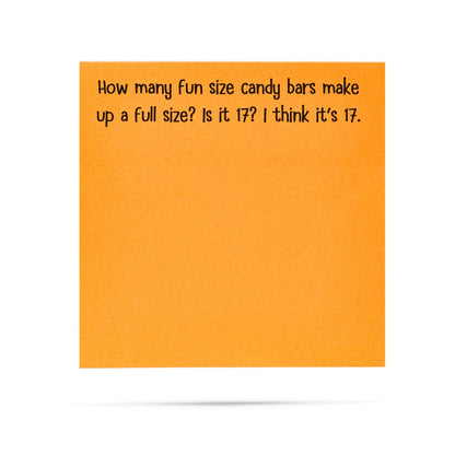 How many fun size candy bars Little Notes - Veranda Cafe & Mercantile
