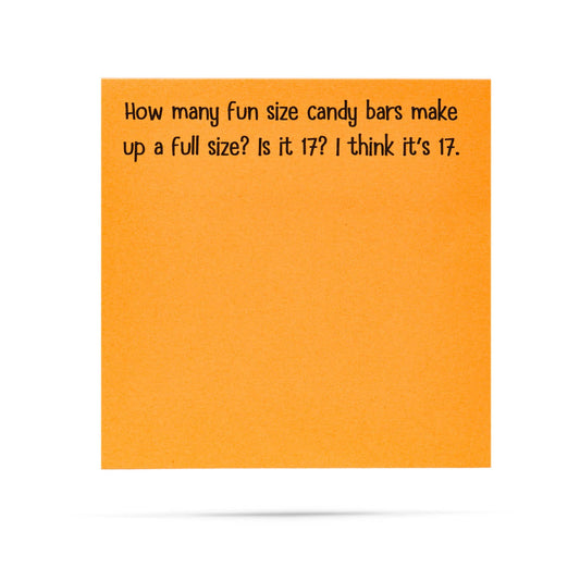 How many fun size candy bars Little Notes - Veranda Cafe & Mercantile