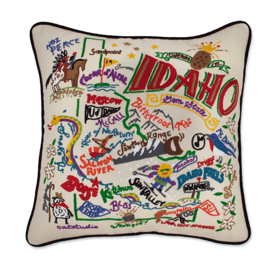 Idaho Hand - Embroidered Pillow - Veranda Cafe & Mercantile