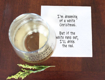 I'm dreaming of a white Christmas Cocktail Napkins - Veranda Cafe & Mercantile