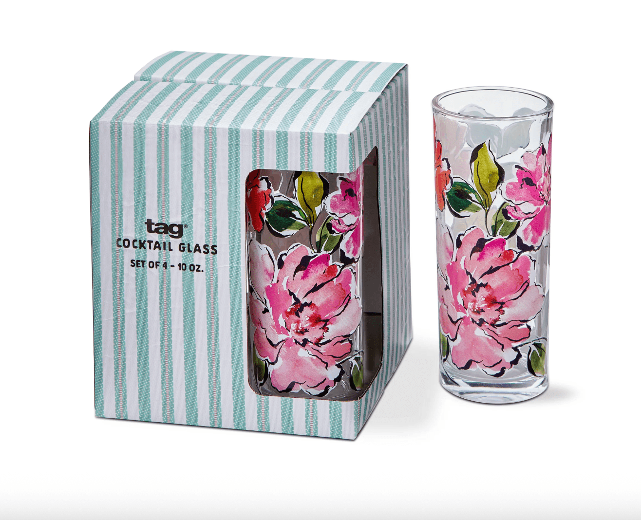 In Bloom Drinks Glass Set Of 4 - Veranda Cafe & Mercantile