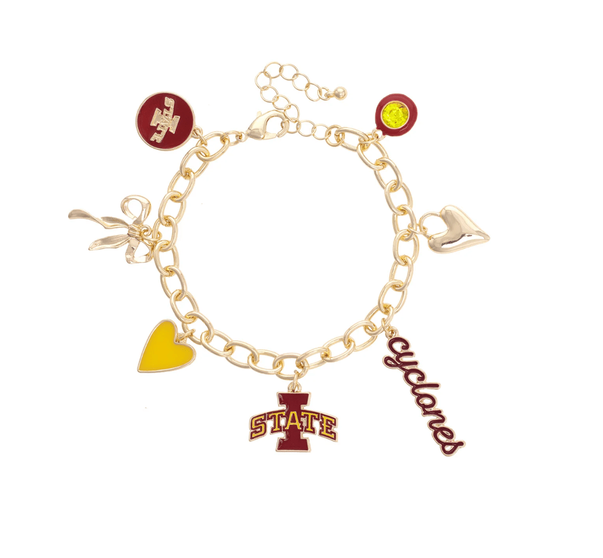 Iowa State Cyclones Enamel Icons Charm Bracelet - Veranda Cafe & Mercantile