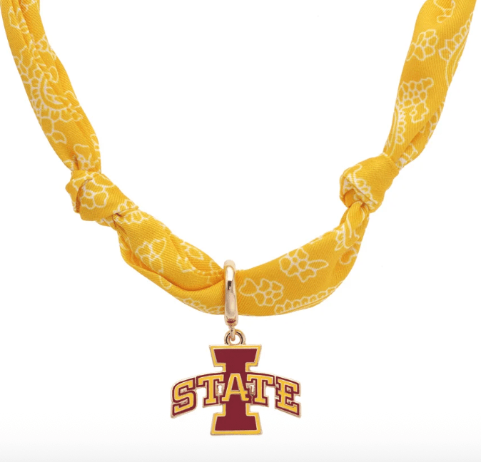 Iowa State Cyclones Logo Bandana Scarf Necklace - Veranda Cafe & Mercantile