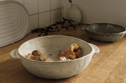 Ivory Stoneware Fruit Bowl 9 inch - Veranda Cafe & Mercantile