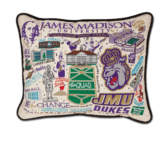 James Madison University Embroidered Pillow - Veranda Cafe & Mercantile