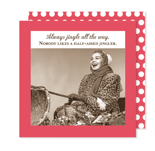 Jingle All The Way Beverage Napkin - Veranda Cafe & Mercantile