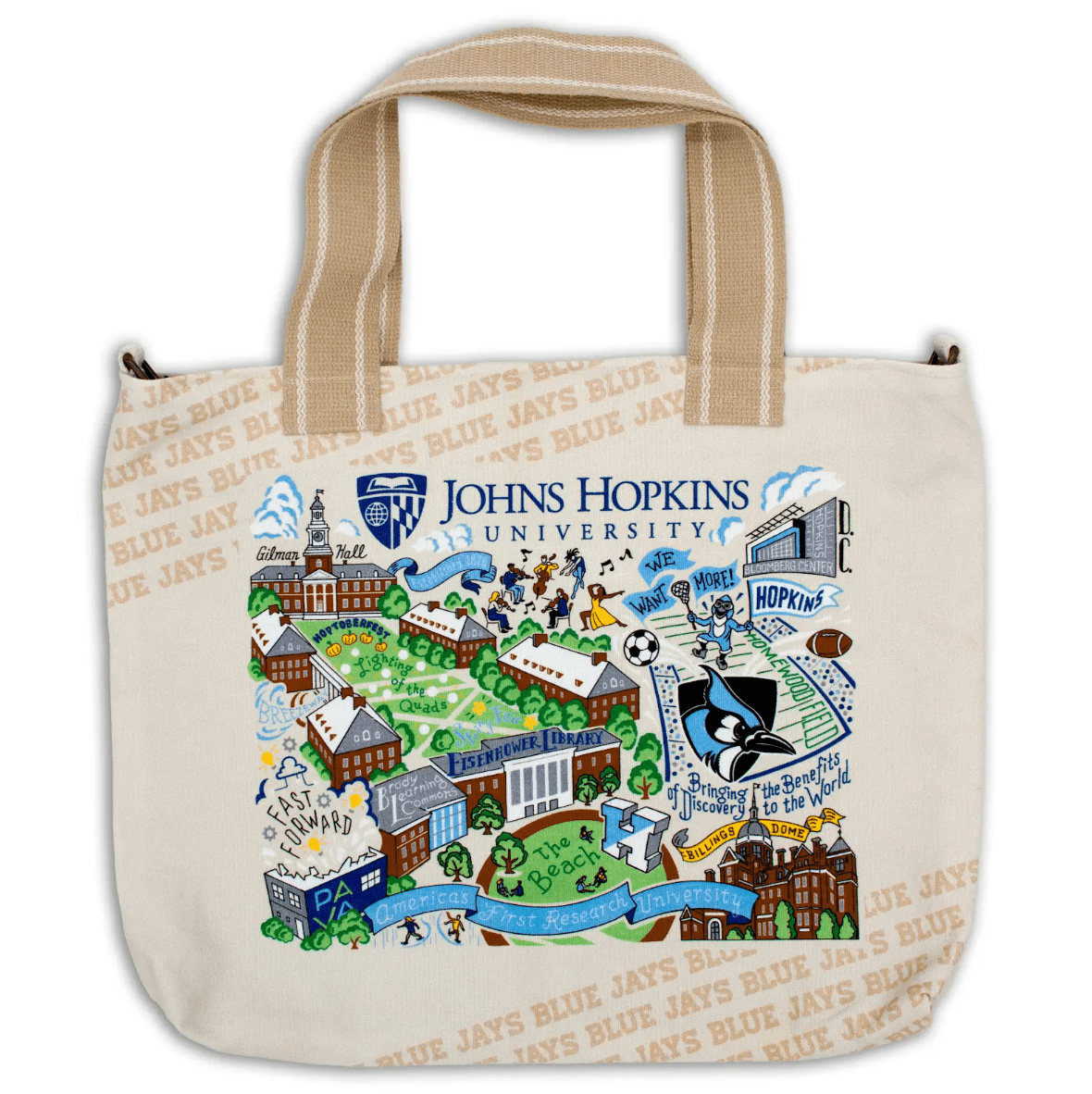 Johns Hopkins University Collegiate Tote Bag - Veranda Cafe & Mercantile