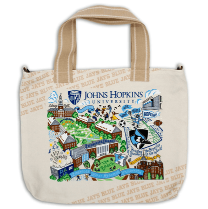 Johns Hopkins University Collegiate Tote Bag - Veranda Cafe & Mercantile