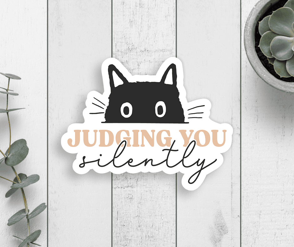 Judging You Silently Vinyl Sticker - Veranda Cafe & Mercantile