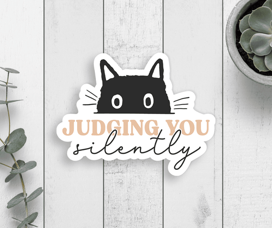 Judging You Silently Vinyl Sticker - Veranda Cafe & Mercantile