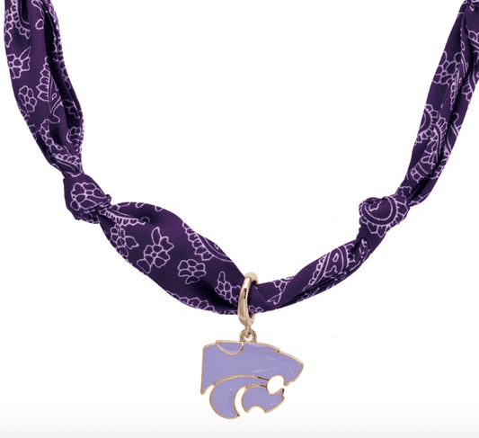 Kansas State Wildcats Logo Bandana Scarf Necklace - Veranda Cafe & Mercantile