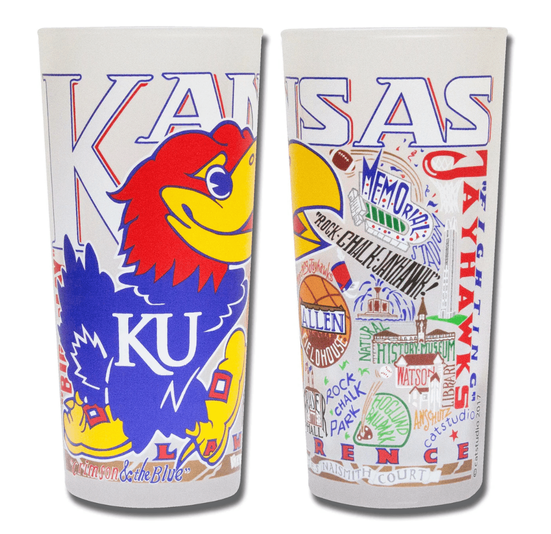 Kansas, University of Drinking Glass Set - Veranda Cafe & Mercantile