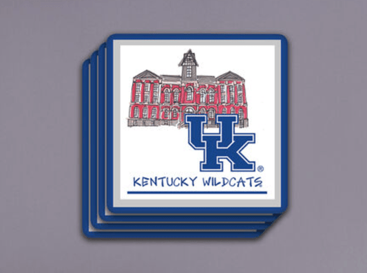 Kentucky, University of 4pc Coaster Set - Veranda Cafe & Mercantile