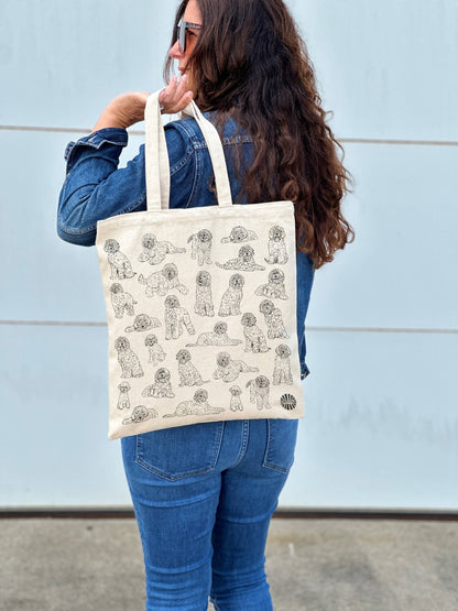 Labradoodle Canvas Tote Bag - Veranda Cafe & Mercantile