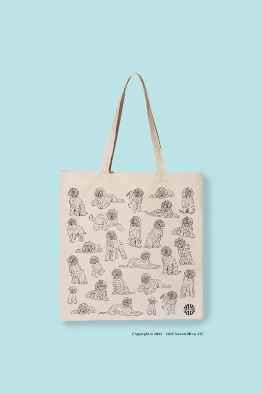 Labradoodle Canvas Tote Bag - Veranda Cafe & Mercantile