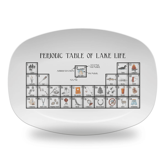 Lake Life Periodic Table Unbreakable Platter - Veranda Cafe & Mercantile