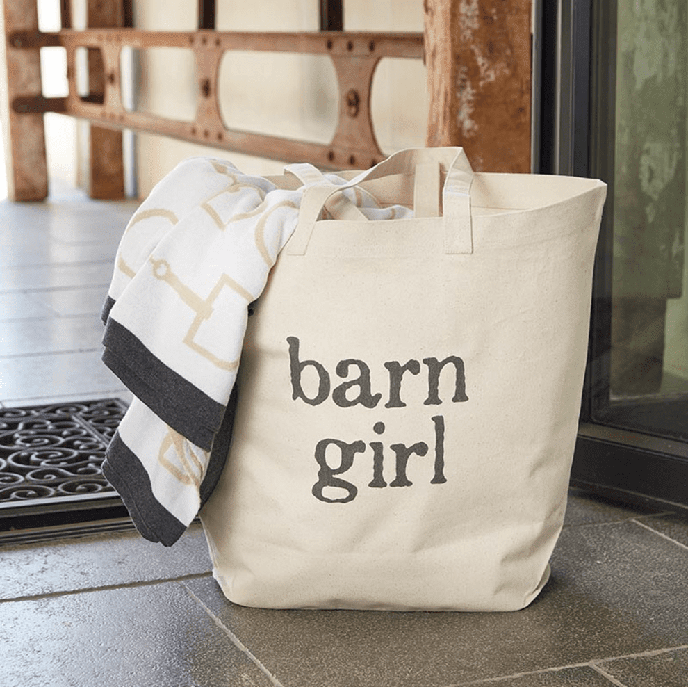 Large Canvas Storage Tote - Barn Girl - Veranda Cafe & Mercantile