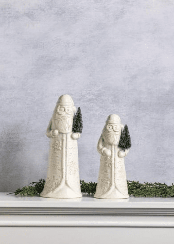 Large White Christmas Santa Sitter - Veranda Cafe & Mercantile