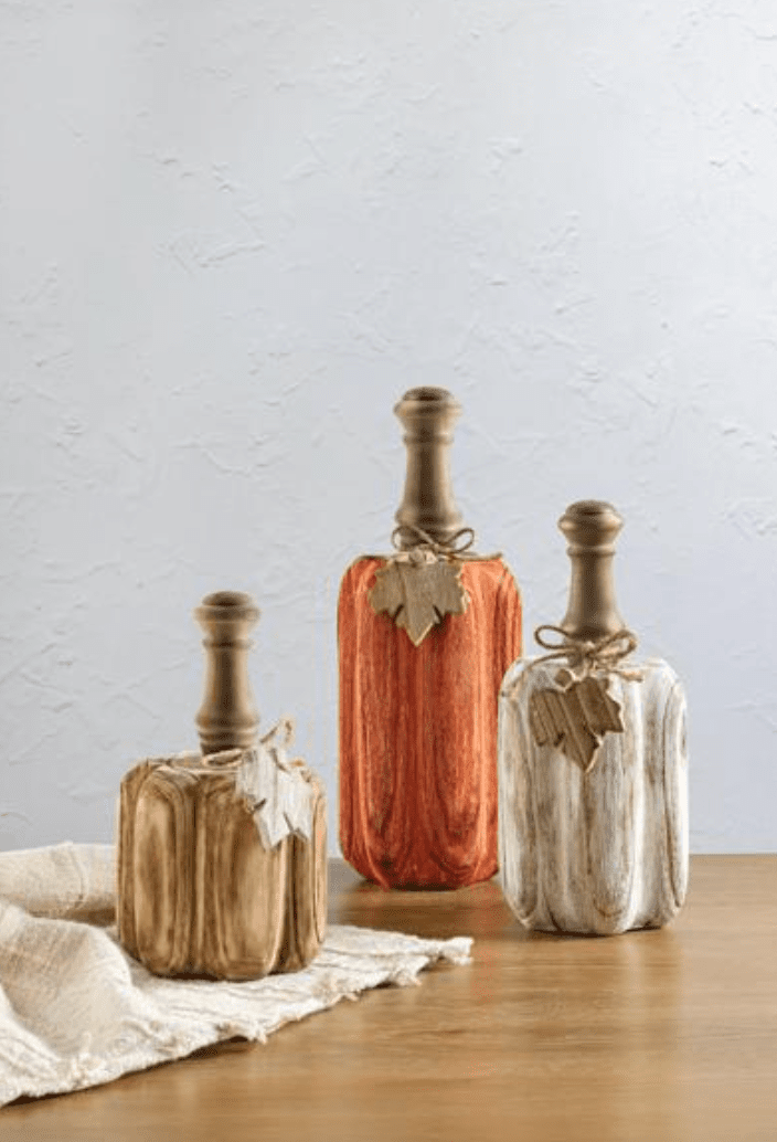 Large Wood Baluster Pumpkin - Veranda Cafe & Mercantile