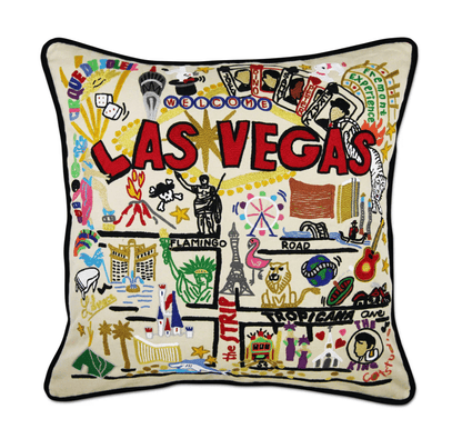Las Vegas Hand - Embroidered Pillow - Veranda Cafe & Mercantile