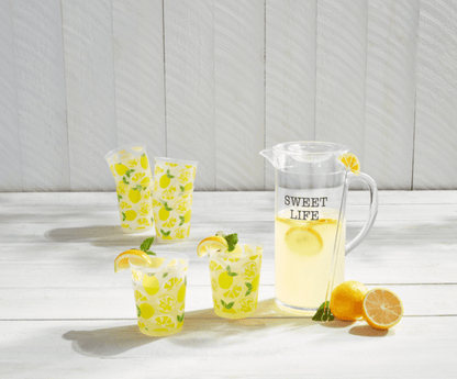 Lemon Party Pitcher & Cup Set - Veranda Cafe & Mercantile