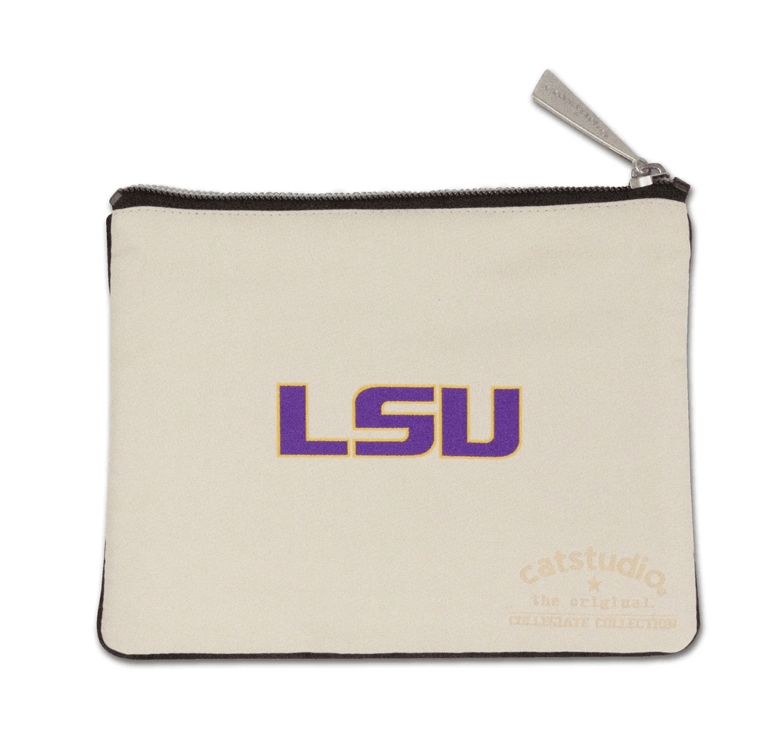 Louisiana State University (LSU) Zip Pouch - Veranda Cafe & Mercantile
