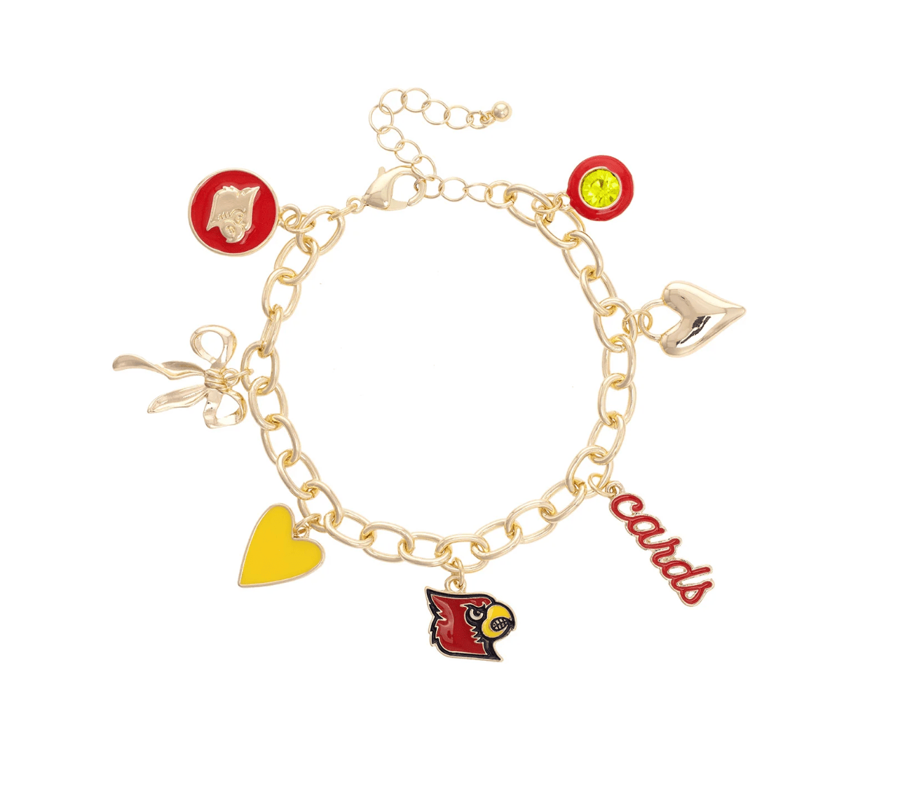 Louisville Cardinals Enamel Icons Charm Bracelet - Veranda Cafe & Mercantile