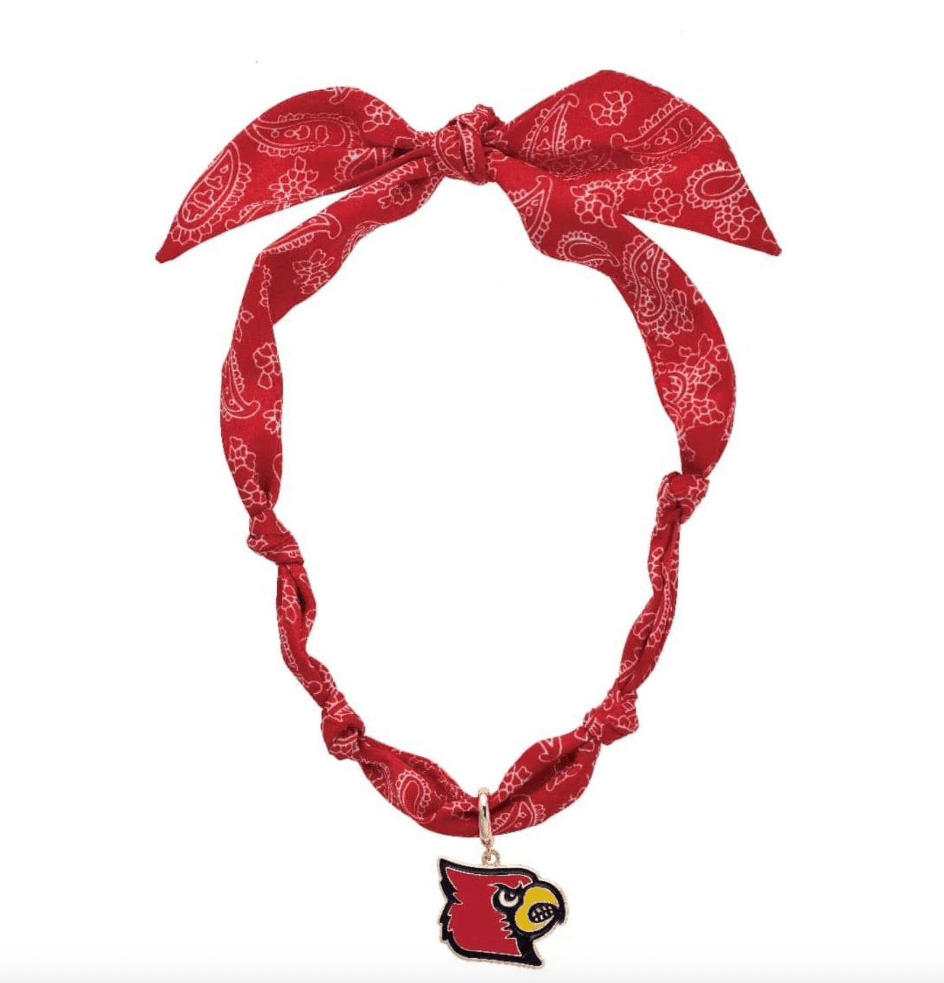 Louisville Cardinals Logo Bandana Scarf Necklace - Veranda Cafe & Mercantile