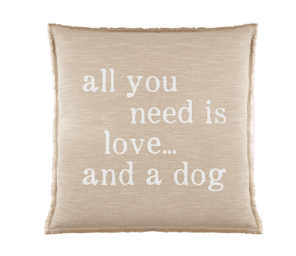 Love and A Dog Euro Pillow - Veranda Cafe & Mercantile