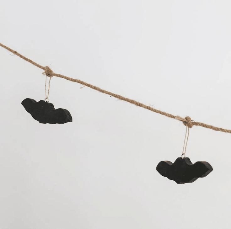Mango Wood and Jute Rope Bats Garland - 72" - Veranda Cafe & Mercantile