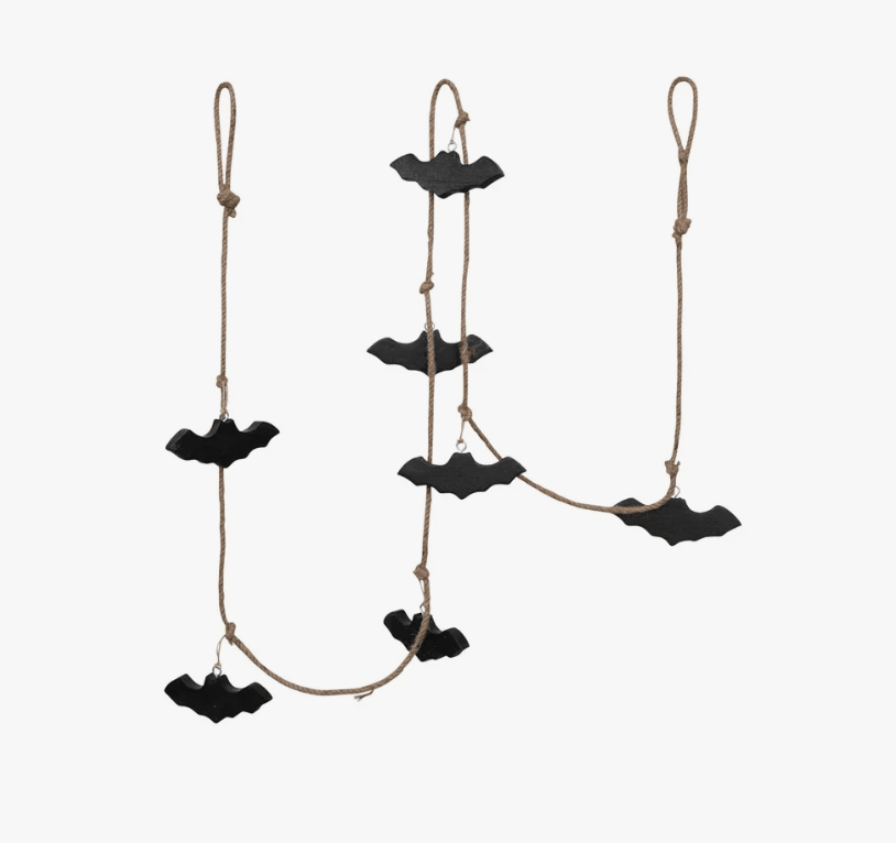Mango Wood and Jute Rope Bats Garland - 72" - Veranda Cafe & Mercantile