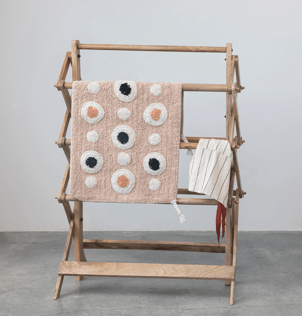 Mango Wood Vintage Reproduction Clothes Drying Rack - Veranda Cafe & Mercantile