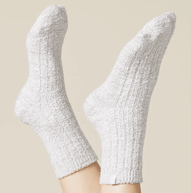 Marshmallow Crew Socks - Heather Coco - Veranda Cafe & Mercantile