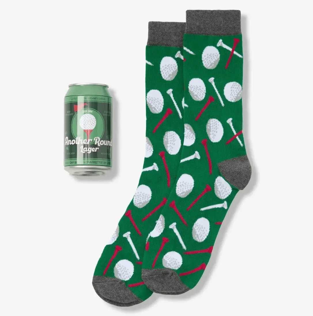 Men's Balls and Tees Beer Can Socks - Veranda Cafe & Mercantile