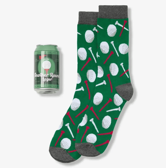 Men's Balls and Tees Beer Can Socks - Veranda Cafe & Mercantile