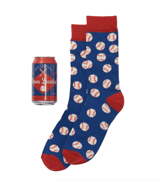 Men's Bases Loaded Beer Can Socks - Veranda Cafe & Mercantile