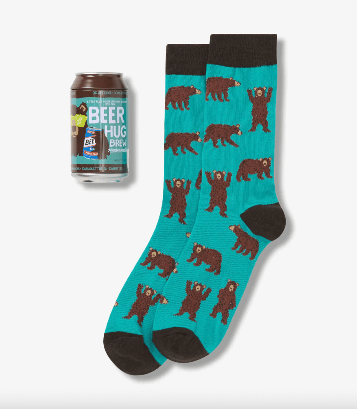 Men's Beer Hug Beer Can Socks - Veranda Cafe & Mercantile