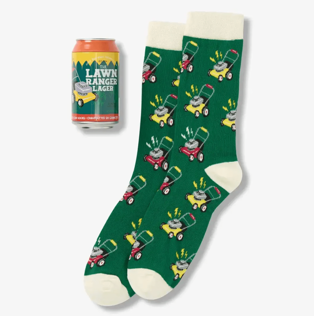 Men's Lawn Ranger Beer Can Socks - Veranda Cafe & Mercantile